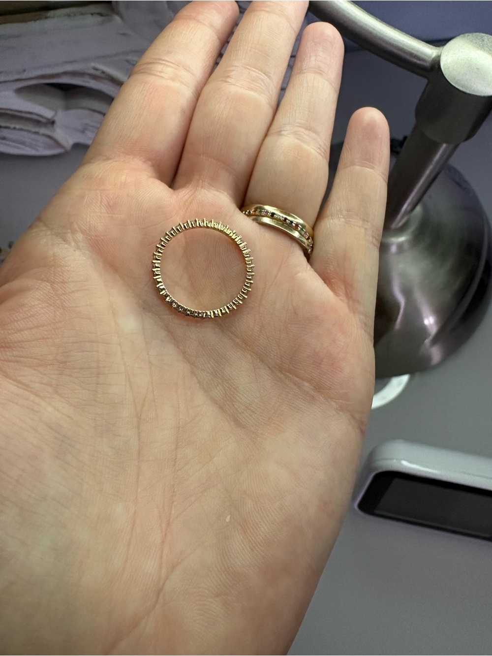 Swarovski Gold-Tone Pavé Eternity Band - Women's Jewelry (sz 8)